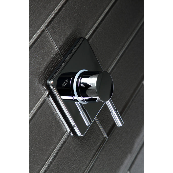Kingston Sona KS3041DL - Concord Single-Handle Three-Way Diverter Valve with Square Trim Kit, Polished Chrome