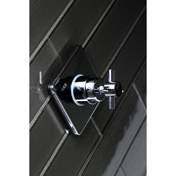 Kingston Sona KS3041DX - Concord Single-Handle Three-Way Diverter Valve with Square Trim Kit, Polished Chrome