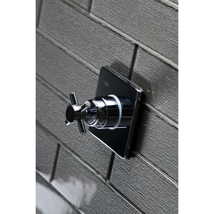 Kingston Sona KS3041DX - Concord Single-Handle Three-Way Diverter Valve with Square Trim Kit, Polished Chrome