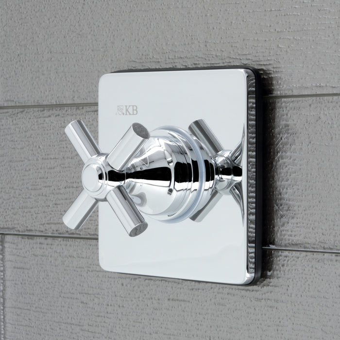 Kingston Tulare KS3041EX - Elinvar Single-Handle Three-Way Diverter Valve with Square Trim Kit, Polished Chrome