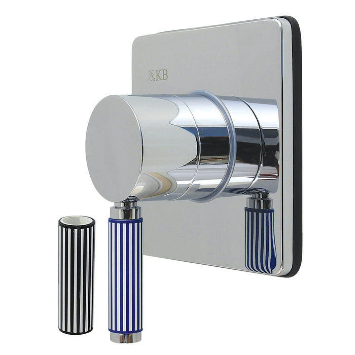 Kingston Sona KS3041KPS - Verona Single-Handle Three-Way Diverter Valve with Square Trim Kit, Polished Chrome