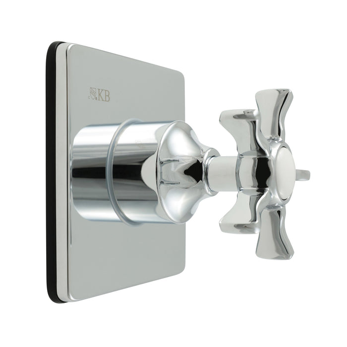 Kingston Tulare KS3041NX - Hamilton Single-Handle Three-Way Diverter Valve with Square Trim Kit, Polished Chrome