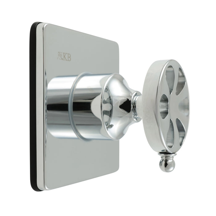 Kingston Sona KS3041RX - Belknap Single-Handle Three-Way Diverter Valve with Square Trim Kit, Polished Chrome