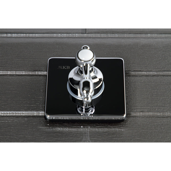 Kingston Heirloom KS3041TAL - Tudor Single-Handle Three-Way Diverter Valve with Square Trim Kit, Polished Chrome