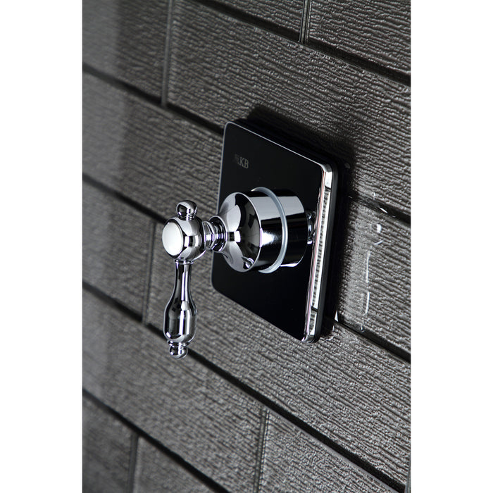 Kingston Heirloom KS3041TAL - Tudor Single-Handle Three-Way Diverter Valve with Square Trim Kit, Polished Chrome