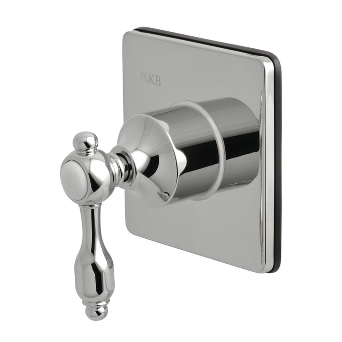 Kingston Heirloom KS3041TAL - Tudor Single-Handle Three-Way Diverter Valve with Square Trim Kit, Polished Chrome