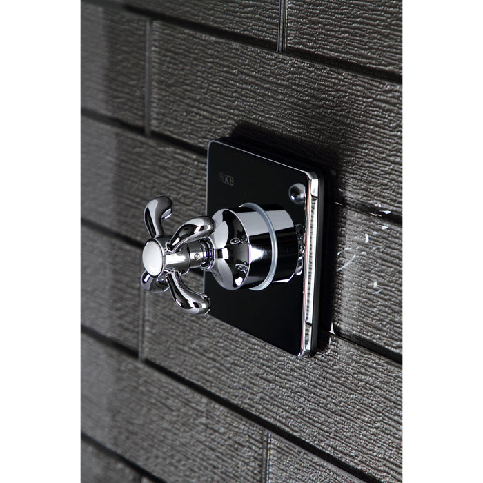 Kingston Heirloom KS3041TX - French Country Single-Handle Three-Way Diverter Valve with Square Trim Kit, Polished Chrome