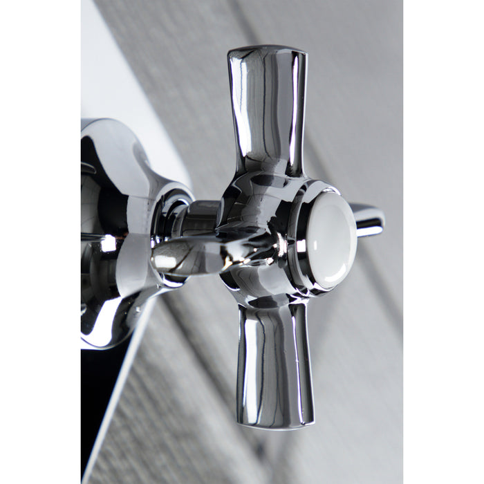 Kingston Tulare KS3041ZX - Millennium Single-Handle Three-Way Diverter Valve with Square Trim Kit, Polished Chrome