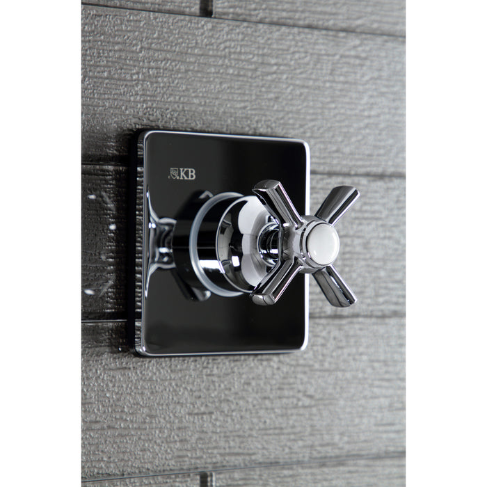 Kingston Tulare KS3041ZX - Millennium Single-Handle Three-Way Diverter Valve with Square Trim Kit, Polished Chrome