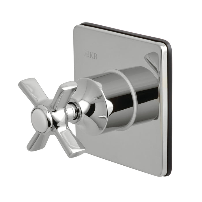 Kingston Tulare KS3041ZX - Millennium Single-Handle Three-Way Diverter Valve with Square Trim Kit, Polished Chrome