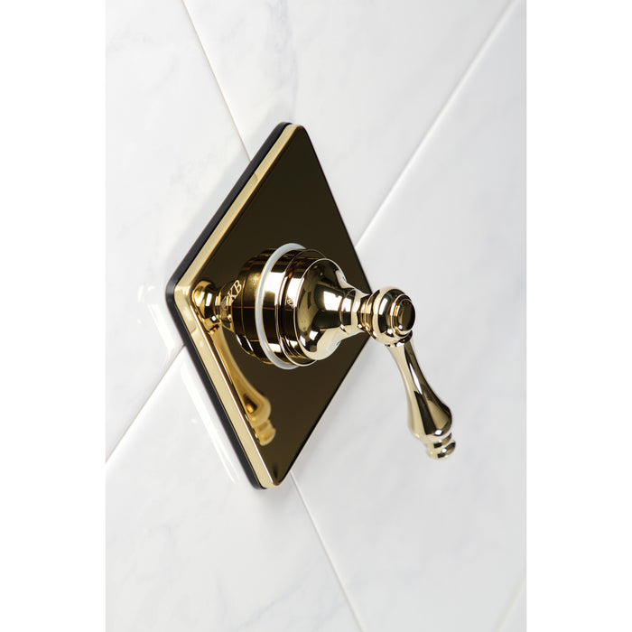 Kingston Heirloom KS3042AL - Restoration Single-Handle Three-Way Diverter Valve with Square Trim Kit, Polished Brass