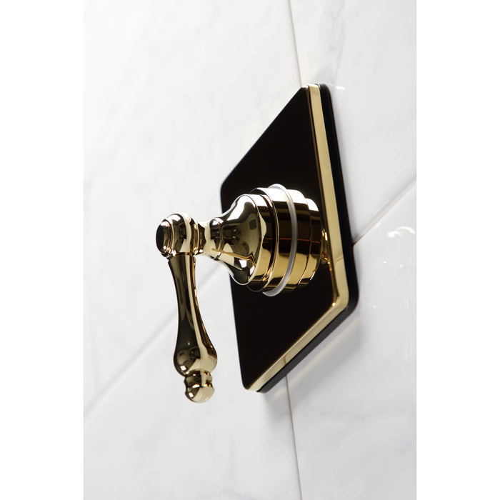 Kingston Heirloom KS3042AL - Restoration Single-Handle Three-Way Diverter Valve with Square Trim Kit, Polished Brass