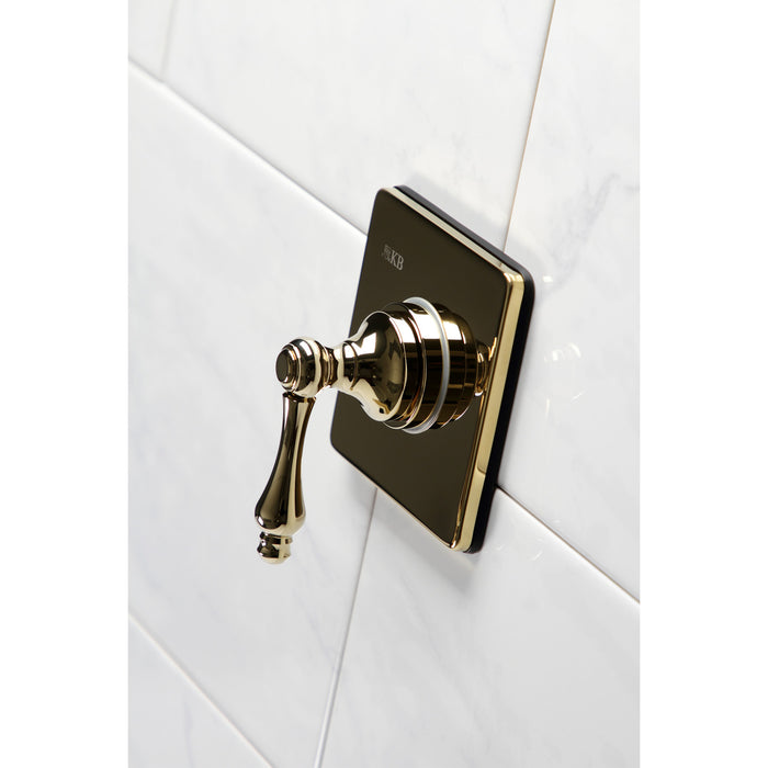 Kingston Heirloom KS3042AL - Restoration Single-Handle Three-Way Diverter Valve with Square Trim Kit, Polished Brass