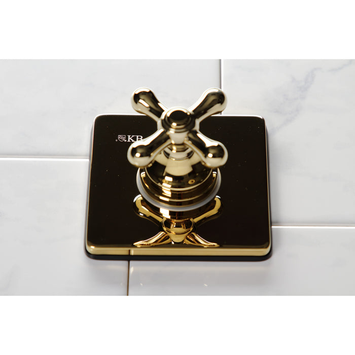 Kingston Heirloom KS3042AX - Restoration Single-Handle Three-Way Diverter Valve with Square Trim Kit, Polished Brass