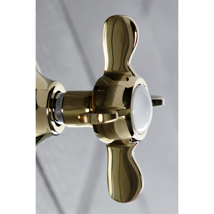 Kingston Tulare KS3042BEX - Essex Single-Handle Three-Way Diverter Valve with Square Trim Kit, Polished Brass