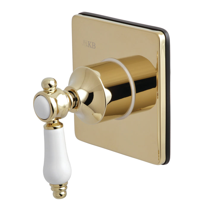 Kingston Heirloom KS3042BPL - Bel-Air Single-Handle Three-Way Diverter Valve with Square Trim Kit, Polished Brass