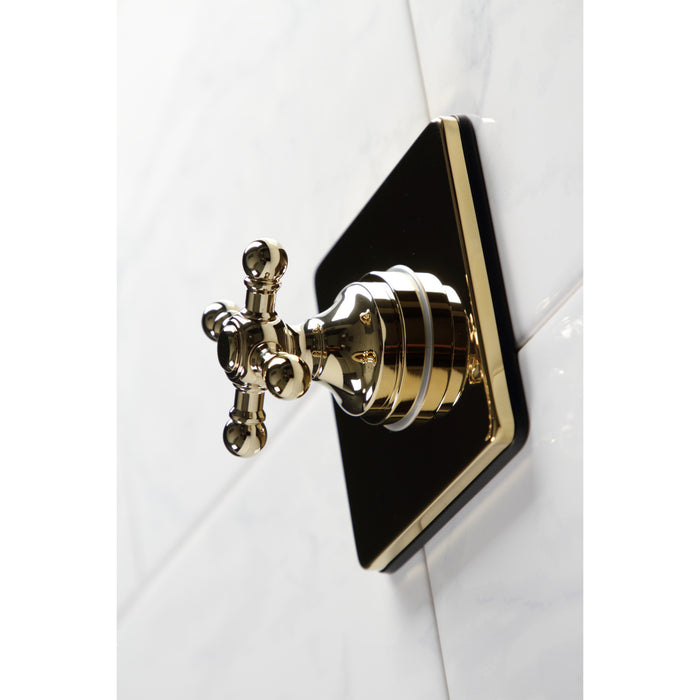 Kingston Heirloom KS3042BX - Metropolitan Single-Handle Three-Way Diverter Valve with Square Trim Kit, Polished Brass