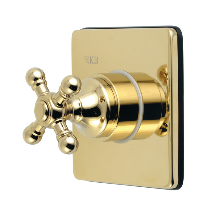 Kingston Heirloom KS3042BX - Metropolitan Single-Handle Three-Way Diverter Valve with Square Trim Kit, Polished Brass