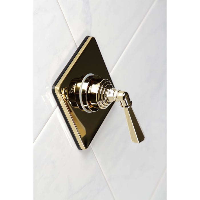 Kingston Tulare KS3042HL - Metropolitan Single-Handle Three-Way Diverter Valve with Square Trim Kit, Polished Brass