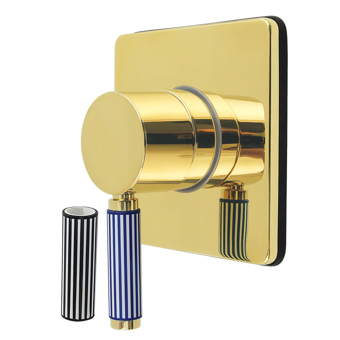 Kingston Sona KS3042KPS - Verona Single-Handle Three-Way Diverter Valve with Square Trim Kit, Polished Brass