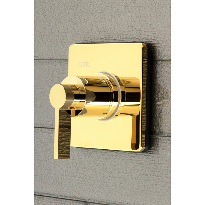 Kingston Sona KS3042NDL - NuvoFusion Single-Handle Three-Way Diverter Valve with Square Trim Kit, Polished Brass