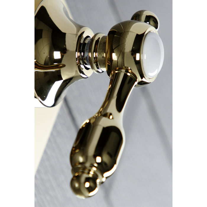 Kingston Heirloom KS3042TAL - Tudor Single-Handle Three-Way Diverter Valve with Square Trim Kit, Polished Brass