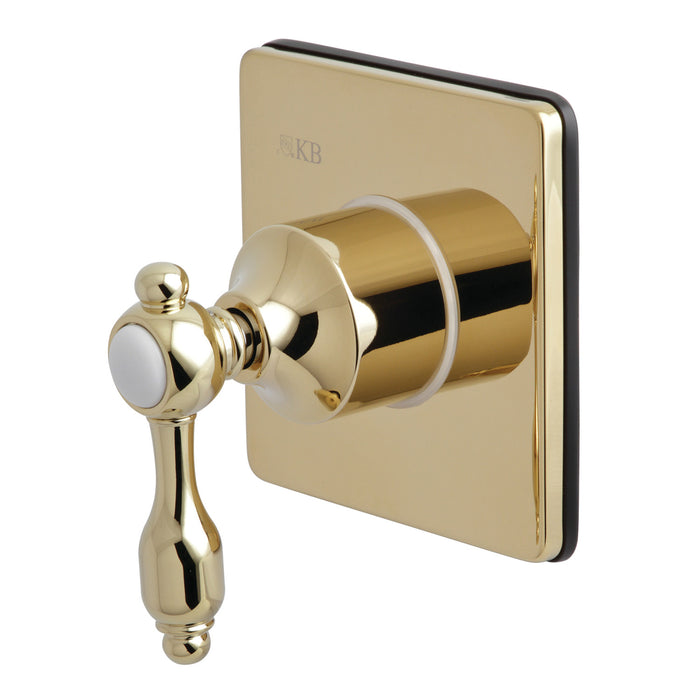 Kingston Heirloom KS3042TAL - Tudor Single-Handle Three-Way Diverter Valve with Square Trim Kit, Polished Brass