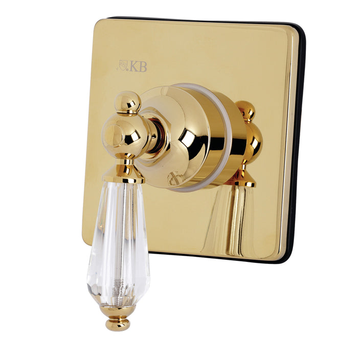 Kingston Heirloom KS3042WLL - Willshire Single-Handle Three-Way Diverter Valve with Square Trim Kit, Polished Brass