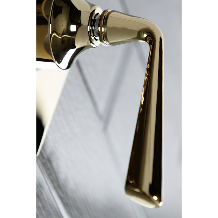 Kingston Tulare KS3042ZL - Silver Sage Single-Handle Three-Way Diverter Valve with Square Trim Kit, Polished Brass