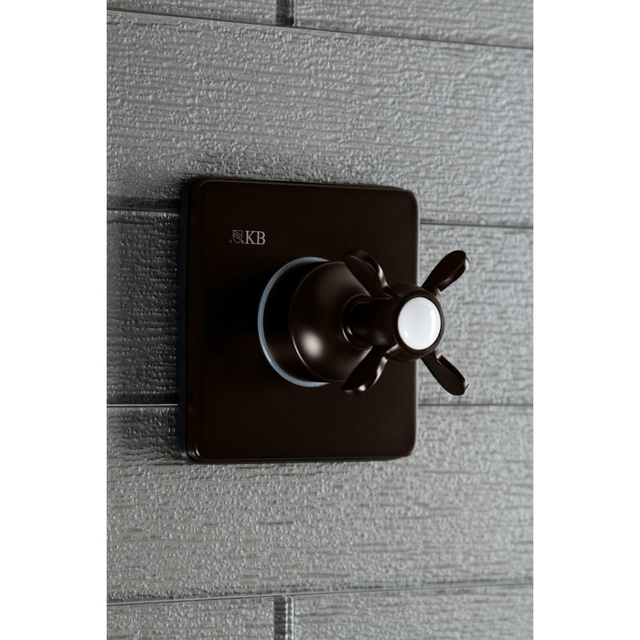 Kingston Tulare KS3045BEX - Essex Single-Handle Three-Way Diverter Valve with Square Trim Kit, Oil Rubbed Bronze