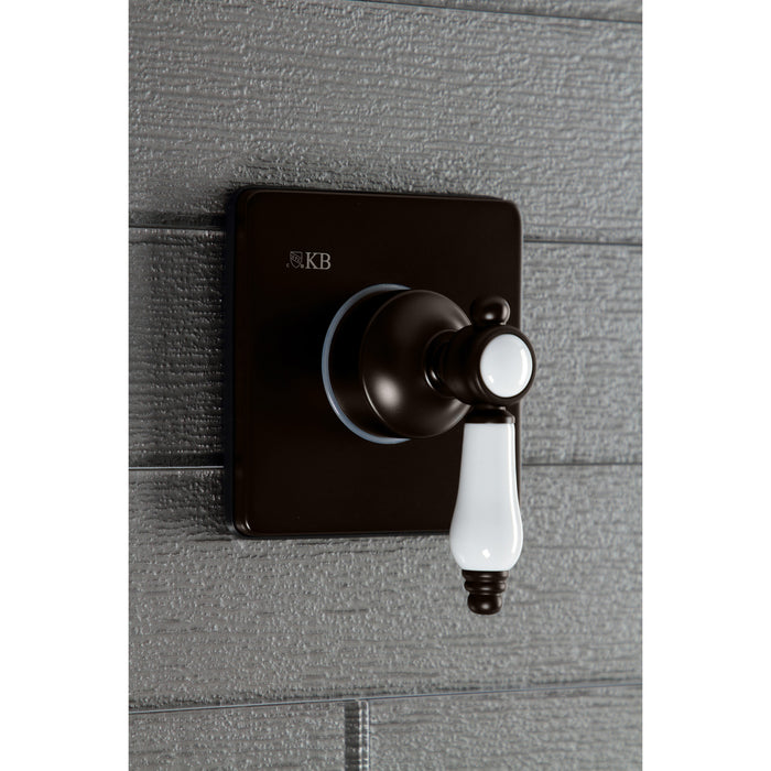 Kingston Heirloom KS3045BPL - Bel-Air Single-Handle Three-Way Diverter Valve with Square Trim Kit, Oil Rubbed Bronze