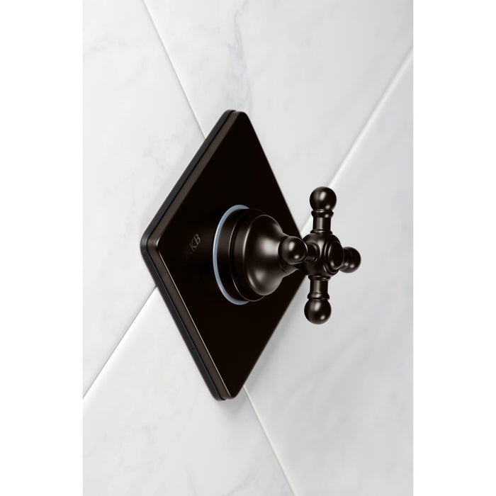 Kingston Heirloom KS3045BX - Metropolitan Single-Handle Three-Way Diverter Valve with Square Trim Kit, Oil Rubbed Bronze