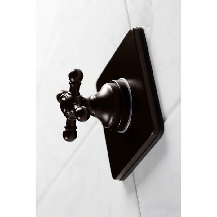 Kingston Heirloom KS3045BX - Metropolitan Single-Handle Three-Way Diverter Valve with Square Trim Kit, Oil Rubbed Bronze