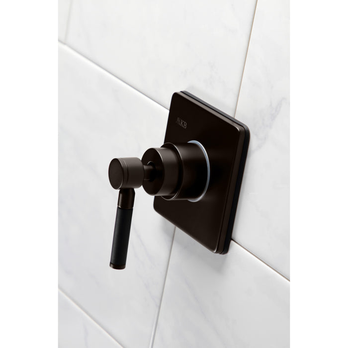 Kingston Sona KS3045DKL - Kaiser Single-Handle Three-Way Diverter Valve with Square Trim Kit, Oil Rubbed Bronze