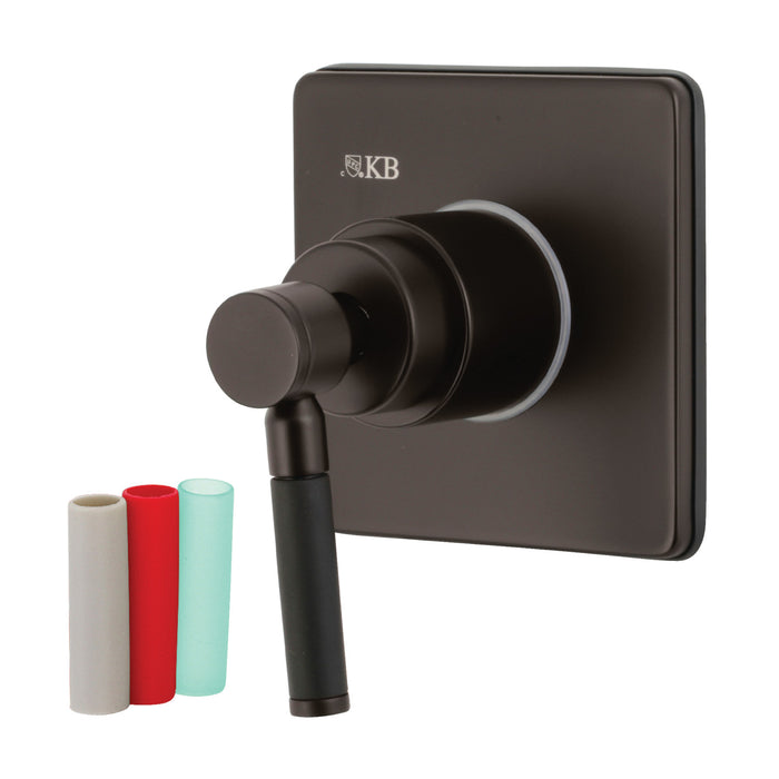 Kingston Sona KS3045DKL - Kaiser Single-Handle Three-Way Diverter Valve with Square Trim Kit, Oil Rubbed Bronze