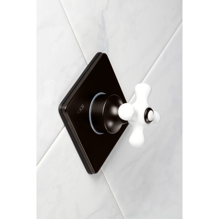 Kingston Heirloom KS3045PX - Restoration Single-Handle Three-Way Diverter Valve with Square Trim Kit, Oil Rubbed Bronze