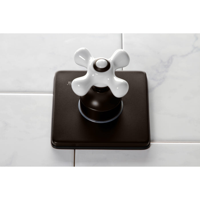 Kingston Heirloom KS3045PX - Restoration Single-Handle Three-Way Diverter Valve with Square Trim Kit, Oil Rubbed Bronze