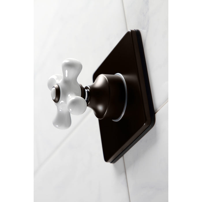 Kingston Heirloom KS3045PX - Restoration Single-Handle Three-Way Diverter Valve with Square Trim Kit, Oil Rubbed Bronze
