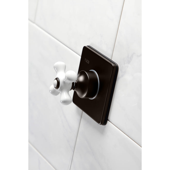 Kingston Heirloom KS3045PX - Restoration Single-Handle Three-Way Diverter Valve with Square Trim Kit, Oil Rubbed Bronze