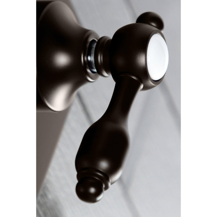 Kingston Heirloom KS3045TAL - Tudor Single-Handle Three-Way Diverter Valve with Square Trim Kit, Oil Rubbed Bronze