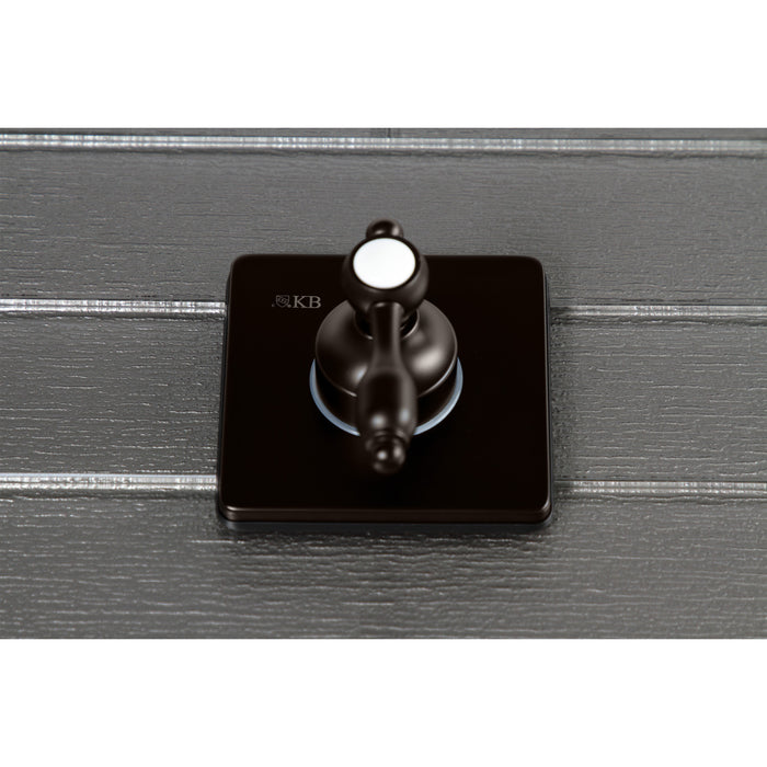 Kingston Heirloom KS3045TAL - Tudor Single-Handle Three-Way Diverter Valve with Square Trim Kit, Oil Rubbed Bronze