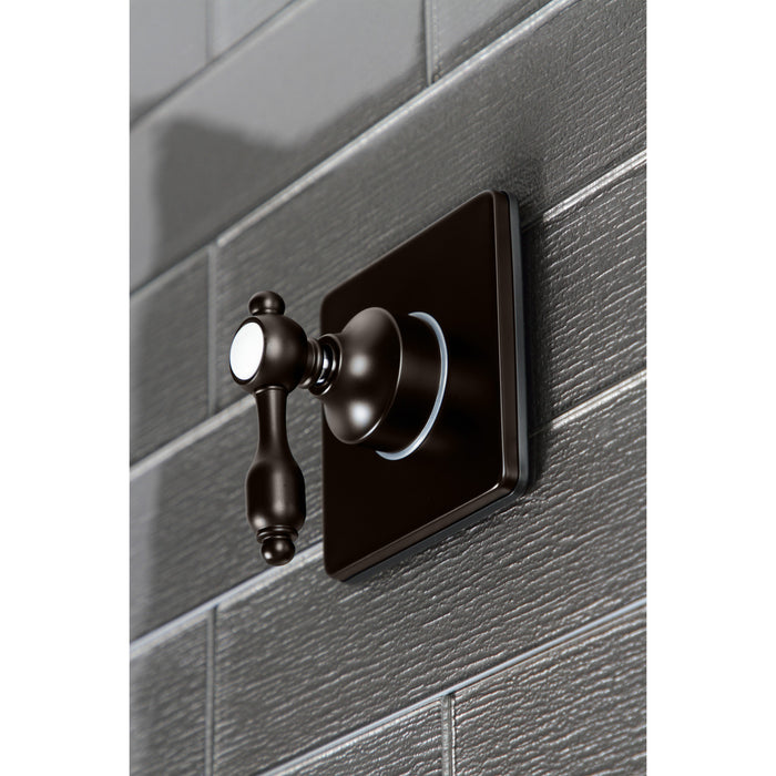 Kingston Heirloom KS3045TAL - Tudor Single-Handle Three-Way Diverter Valve with Square Trim Kit, Oil Rubbed Bronze