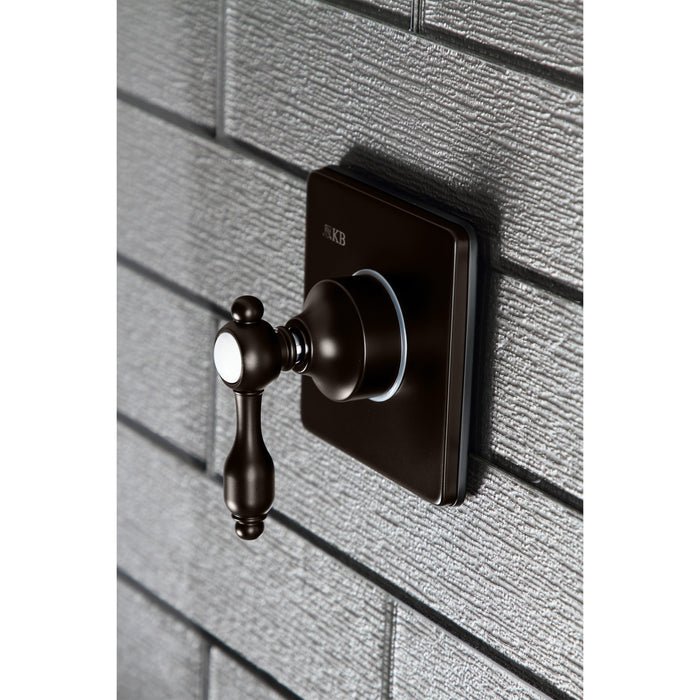 Kingston Heirloom KS3045TAL - Tudor Single-Handle Three-Way Diverter Valve with Square Trim Kit, Oil Rubbed Bronze