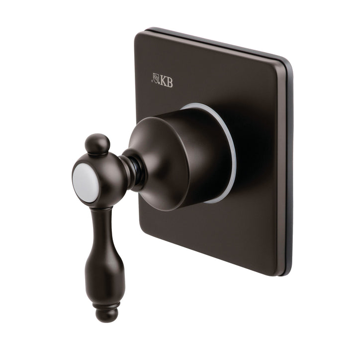 Kingston Heirloom KS3045TAL - Tudor Single-Handle Three-Way Diverter Valve with Square Trim Kit, Oil Rubbed Bronze