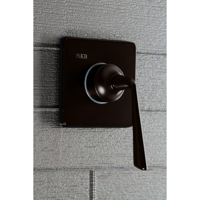 Kingston Tulare KS3045ZL - Silver Sage Single-Handle Three-Way Diverter Valve with Square Trim Kit, Oil Rubbed Bronze