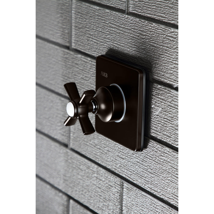 Kingston Tulare KS3045ZX - Millennium Single-Handle Three-Way Diverter Valve with Square Trim Kit, Oil Rubbed Bronze
