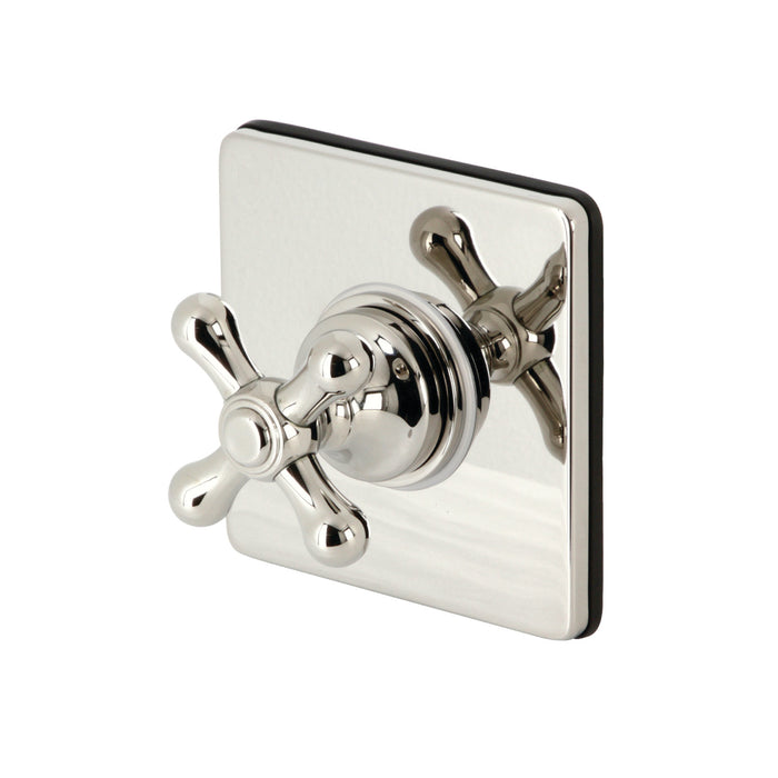 Kingston Heirloom KS3046AX - Restoration Single-Handle Three-Way Diverter Valve with Square Trim Kit, Polished Nickel
