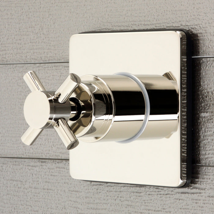 Kingston Sona KS3046DX - Concord Single-Handle Three-Way Diverter Valve with Square Trim Kit, Polished Nickel