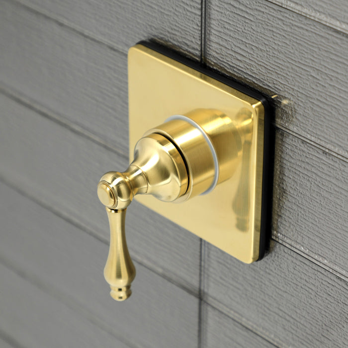 Kingston Heirloom KS3047AL - Restoration Single-Handle Three-Way Diverter Valve with Square Trim Kit, Brushed Brass