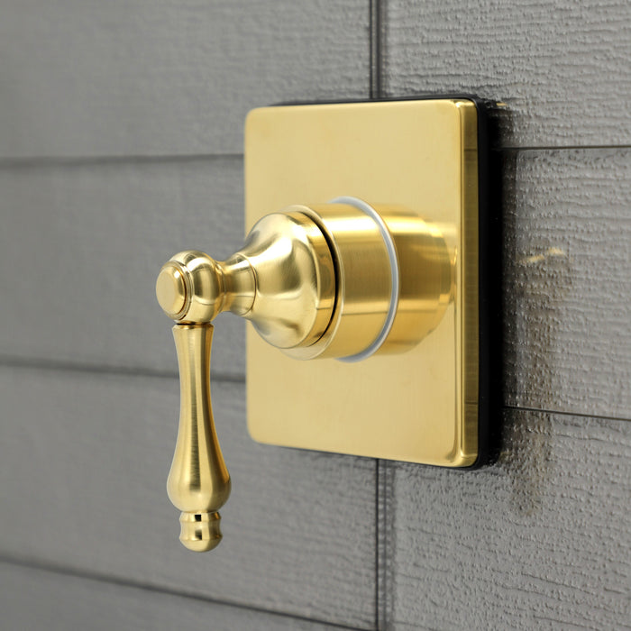Kingston Heirloom KS3047AL - Restoration Single-Handle Three-Way Diverter Valve with Square Trim Kit, Brushed Brass
